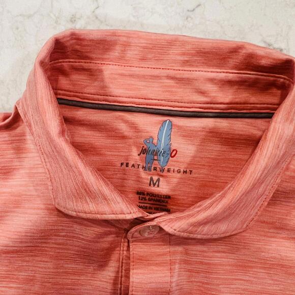 Johnnie-O Paloma Featherweight Polo Huron Orange Medium "H" Golf Club Logo - Picture 5 of 7
